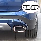 Für X3 G01 2018 2019 304 Edelstahl Schwarz und Silber Chrom für X3 G01 2018 2019 Auto Auspuff-Endrohr Abdeckung Zubehör 2 Stück (schwarz ohne Logo)