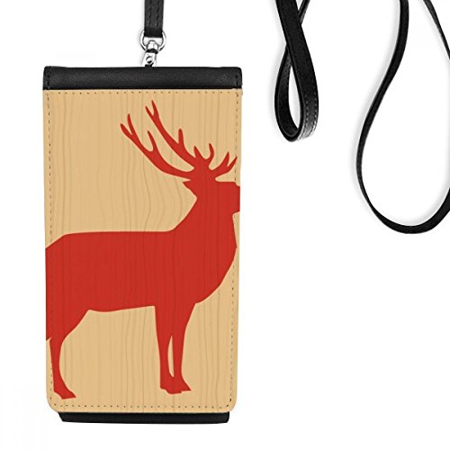 Pochette téléphone en cuir imprimé cerf rouge | DIYthinker