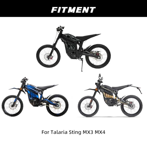 Image of CHANGCHENG CNC Aluminum Foot Pedal Brackets for Talaria Sting MX3 MX4 | Six Positions Adjustable Rest Bracket Brace Support for Talaria Sting MX3 MX4 Electric Dirt Bike Black