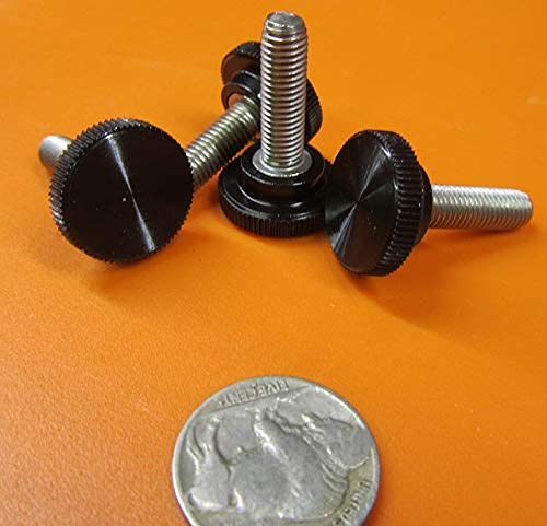 18-8 SS Plastic Head Knurled Thumb Screws FT 1/4-28 x .875" Length 10 Pcs