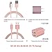 Tranesca Dual USB Pink Wall Charger and 6ft Charging Cable for iPhone 14 13 12 11 Pro Max, SE,Xs/Xs Max, XR/8/7/6S/6S Plus/6 Plus/6 and Samsung, LG, Moto - Rose Gold