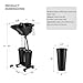 Artist hand Portable Adjustable Shampoo Bowl with Electric Pump, Hair Washing Station,Includes 2 Buckets, Drain Hoses,High-Pressure Sprayer, Foot Pedal Switch,Black