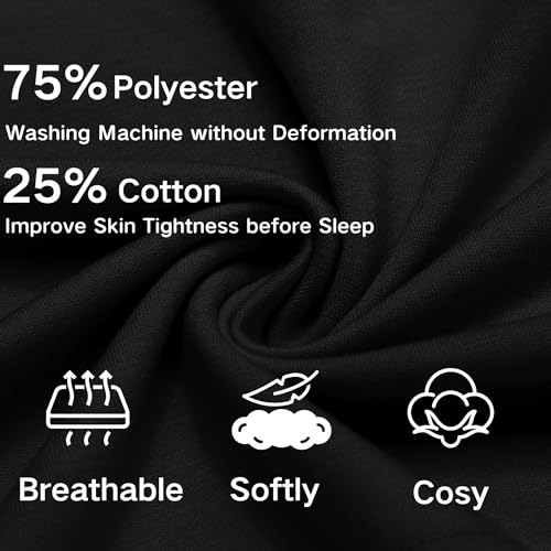 Image of Deyeek 5.5 Inch Mens Pajama Shorts Sleep Cotton Lounge PJ Lightweight Elastic Waist Drawstring Nightwear Bottom with Pockets