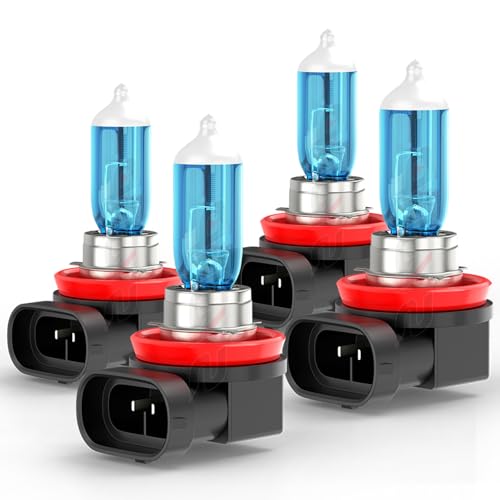 SYJIIP Upgraded Halogen Headlight Bulbs Compatible for Jeep Grand Cherokee 2017 2018 2019 2020 2021 2022 H9/H11 High Low Beam Headlamp Lights 6000K White 300% Brightness Plug n Play 4-Pack