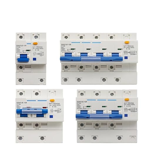 Protection surcharge court-circuit DZ47LE 4P disjoncteur interrupteur 80A