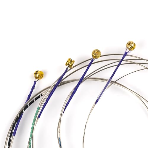 Alice Violin Strings, 4/4 Violin Strings Full Set, Braided Steel Core with Gold Ball End, Concert Strings, Warm and Delicate Tone, Includes an Extra E String with A Different Timbre