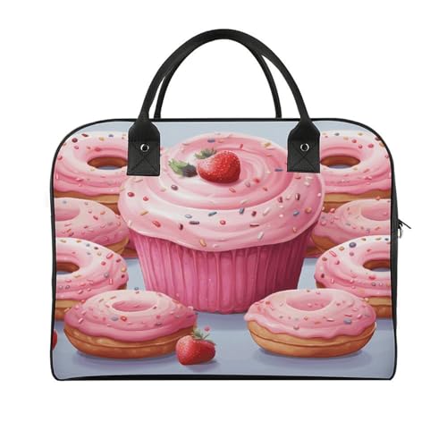 Bolsa rosa para portátil con diseño de dona y cupcake miniatura 1