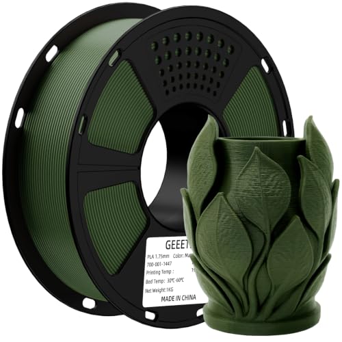 GEEETECH Matte PLA Filament, 3D-Drucker PLA Filament 1 kg Spule, Genauigkeit +/- 0,03 mm …