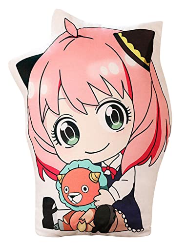 SPIRTUDE Almohada familiar Spy x de 40,6 cm, almohadas de felpa Anya Forger, cojín decorativo de dibujos animados de anime (Anya Forger)