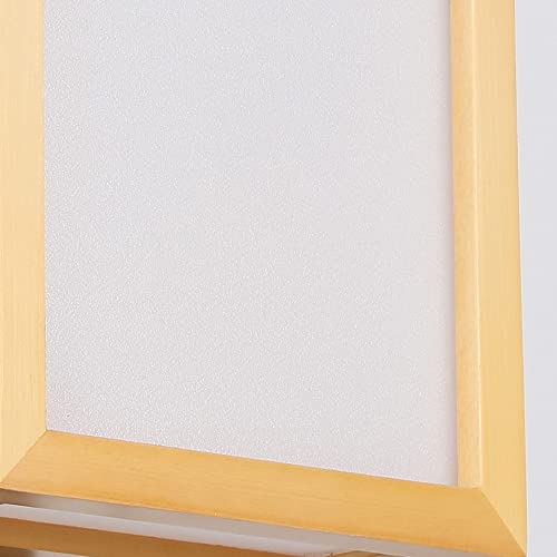 Aplique de pared retro de 2 luces E27 estilo japonés de madera maciza para cama 7