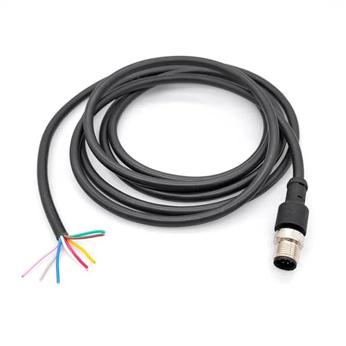 Conector M12 hembra 8 pines recto con cable de 2 metros contra vibraciones