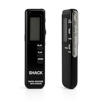Gravador de Voz Digital MT-556 8GB de Memória Tela LCD MP3 Player WMA 17620 Minutos de Gravação - SHACK