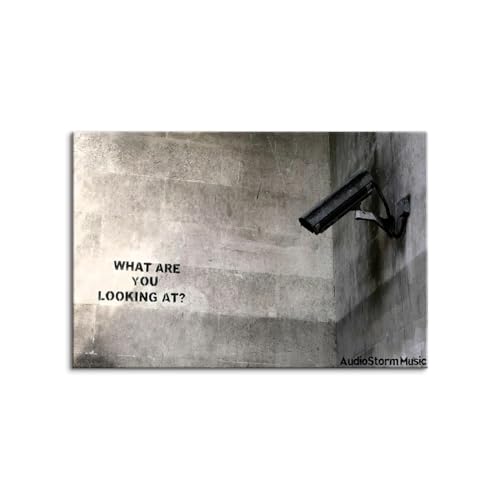 モダン 雑貨 アート キャンバス パネル バンクシー Banksy 木枠付きの完成品 長方形 絵画 油絵 風景画 (40x60cm(16x24in),C)