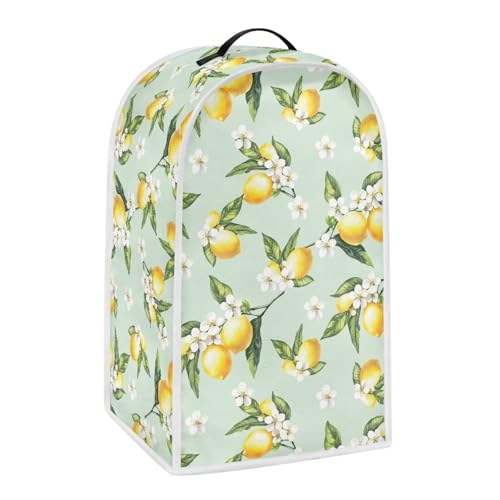 Image of Summer Lemon Blender Dust Cover with Handle Universal Fit Coffee Maker and Food Processor Machine Washable Small Kitchen Appliance Covers Protector for Refreshment Lovers