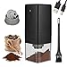 Soekodu Tragbare Elektrische Kaffeemühle, Kleine Grat-kaffeebohnenmühle, Quadratische Kaffeemühle mit Multi Mahlgrad Einstellung, 1300 Mah Wiederaufladbare USB Mühle Coffee Grinder Mit Bürste