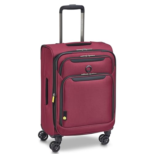 Image of DELSEY PARIS Sky Max 3.0 Carry-On 21 Inch, Lightweight Softside Expandable Luggage, Spinner Wheels, Soft Touch Handle, Burgundy