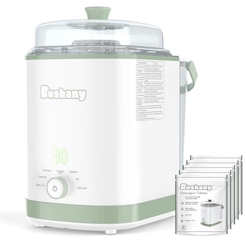 Dushany Grownsy EaseClean Bottle Washer Pro | All-in-One Bottle Washer and Sterilizer and Dryer | Baby Bottle Washer for Bottles, Pump Parts & Baby Essentials | Replaces Hand Washing