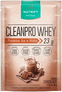 Kit 3X: Cleanpro Whey Protein Isolado Chocolate Nutrify Sachê 30g