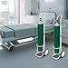 Oxygen Cylinder Cart, 2PCS Oxygen Tank Cart Dolly Aluminum Alloy Rolling Oxygen Tank Carts Portable Gas Cylinder Cart Trolley w/4 Wheels&Adjustable Handle for Nursing Homes Factories Beauty Salons