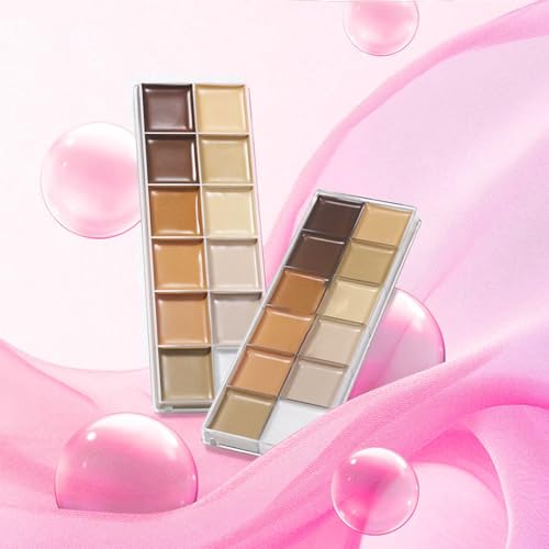 Cream Makeup 12-Color Contour Kit, Concealer for Women, Versatile Cream Cosmetics for Mature Skin, Offices Parties Weddings Travel Date Bridal, Portable Complete Face Set - Afbeelding 5