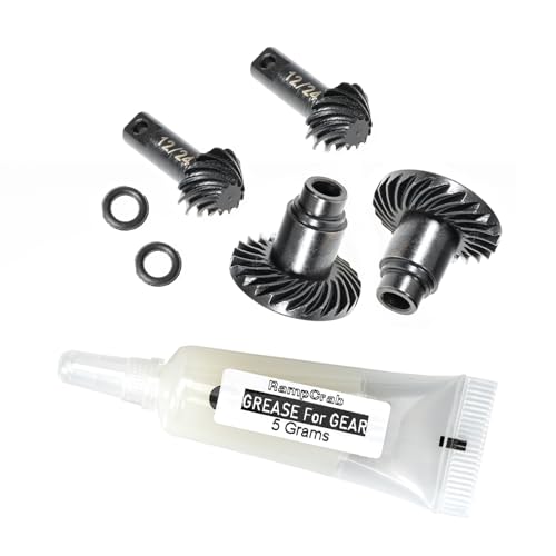 RampCrab Hardened Steel Gear Set (12T/24T) for TRX4M Front & Rear Axles(2 PCS), Upgrades Parts for 1/18 TRX4-M Bronco Defender K10