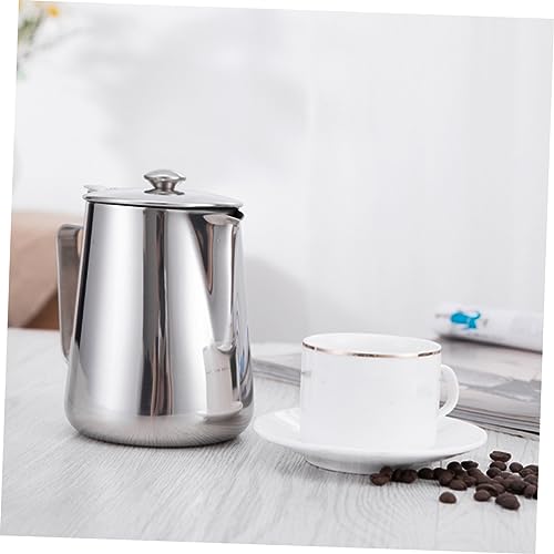 NAMOARLY Jarro Água Fria Jarro Leite Fumegante Latte Jarro Leite Jarro Espuma Copos Aço Inoxidável M