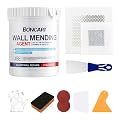 BONCART 8.6oz Drywall Patch Repair Kit - Professional All-in-1 Tool Set (Scrapers/Sandpaper/Texture Sponge/Gloves/ ?Aluminum Patches) for Fast Wall Hole Repair