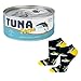 soxo Poisson Chaussettes Femme Homme Fantaisie en Boîte Motifs Nourriture, 40-45EU, thon
