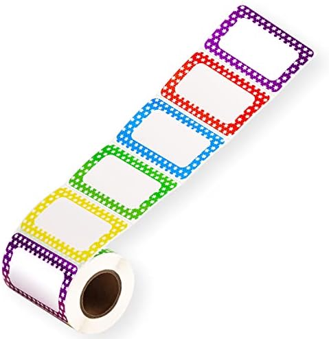 Methdic 5 Colors Name Tags Stickers 400 Labels Star Style for Office, Meeting, School, Teachers and Mailing…