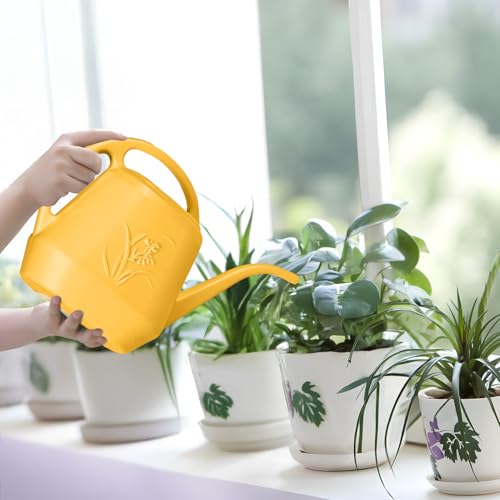 Image of Plant Watering Can - 1 /2 Gallon - Orange | With Long Spout for Watering-Home Indoor and Outdoor Garden