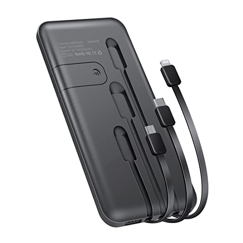 Amazon | モバイルバッテリー 10000mAh 新版 大容量 3ケーブル