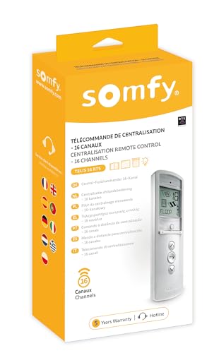 Somfy Telis 16 RTS Pure 1811020, draadloze afstandsbediening, RTS-radio, lcd-display, voor het bedienen van 16 motoren of 16 groepen RTS-radiomotoren - Afbeelding 5