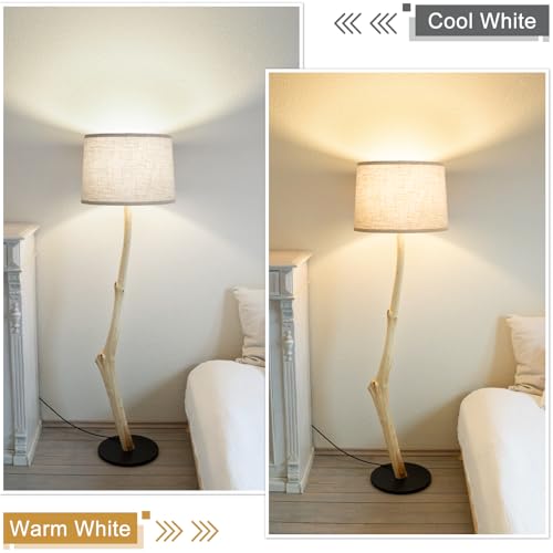 Image of Lampshades Set of 2, Drum Lampshades 11.6 inch Top x 12.6 inch Bottom x 9.8 inch High, Seaside village Medium Lampshades (Spider Fitter), Beige Lampshades Natural Linen Hand Crafted, Easy Assembly Required