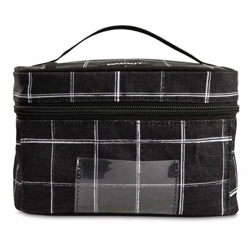 Image of PackIt Freezable Bottle Cooler for Breastmilk and Formula, Black Grid, Built with EcoFreeze Technology, Collapsible, Reusable, Zip Closure and Top Handle, Fits up to Four, 5 oz Bottles