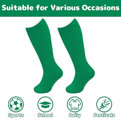Image of Olreco 1 Pack Toddler Kids Youth Soccer Socks Girls Boys Baseball Socks Youth Knee High Softball Football Accessories Cotton