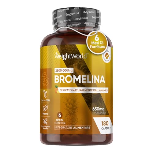 Bromelina 650mg Vegana, 180 Capsule