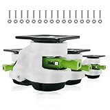 4 Pack Leveling Casters with Ratchet Handle, Total Capacity 4400Lbs, Heavy Duty Casters, 360 Degree Swivel Castors, Quiet and Floor-Friendly, for Workbench, Equipment, with Adjustable Leveling Pads