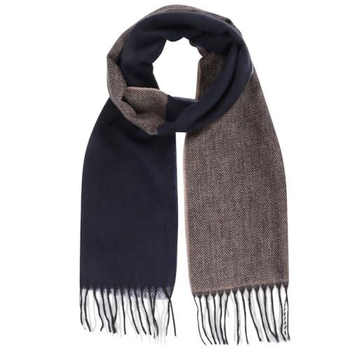 Minicloss Bufanda Hombre Otoño Invierno, azul oscuro, 180 × 35cm