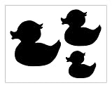 Baby Rubber Duck 3 Sizes Stencil Duckie Toy Bath Infant Shower Party Silhouette Multiple Design 8.5' x 11' Reusable Plastic Sheet S1157