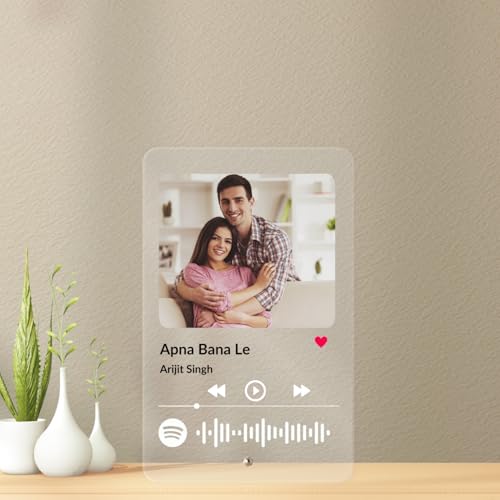 Custom Acrylic Spotify Frame w/Photo & Scannable Spotify Code – Perfect Gift by tinydabba