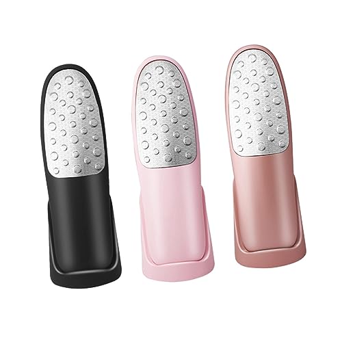 LIFKOME Removedor De Piel Muerta De Acero Inoxidable Para Pies Exfoliador De Callos y Durezas Herramienta De Pedicura Rosa Cuidado Pies Para Hombres y Mujeres