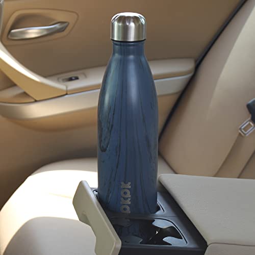Image of BJPKPK Stainless Steel Water Bottles 25oz Insulated Water bottles,Keep Cold for 24 Hours and Hot for 12 Hours,Wood Ice Blue