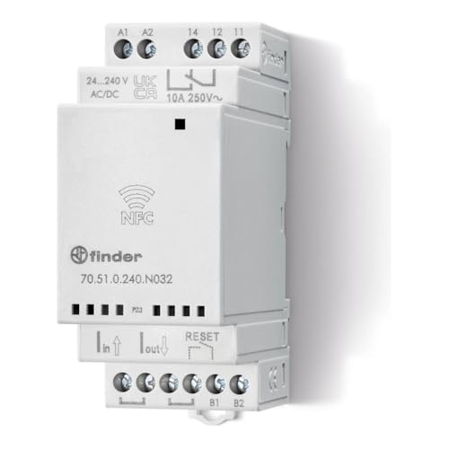 Relais de surveillance NFC Finder basse tension monophasé ac dc pour rail DIN