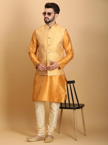Image of Ethluxis Men Kurta Pyjama Jacket Set