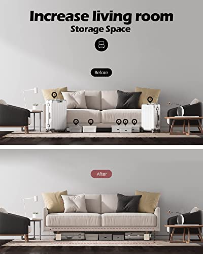 Furniture Risers, Tclouda Bed/Sofa/Desk/Table/Chair Leg/Fridge Lifts To 1.5, 3 And 4 In, Square Adjustable Risers Blocks For Extenders, Heavy Duty Supports Up To 1300 Lbs, 4 In-Apricot-Square #TOP4