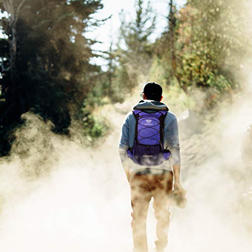 Image of Mothybot Insulated Hydration Backpack Pack with 3L BPA Free Leak Proof Water Bladder, Large Storage Lightweight Hiking Daypack with Waist Pouches & Cooler Layer, for Running, Biking, Camping, Festival