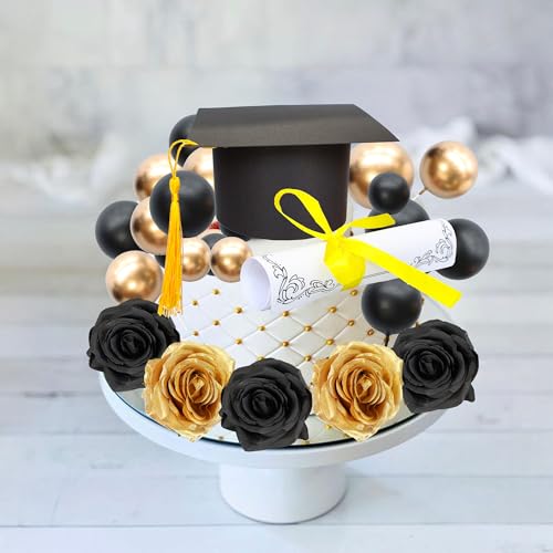 image for Ephlyn 40 Pack 2025 Graduation Cake Toppers Class of 2025 Cap Diploma 