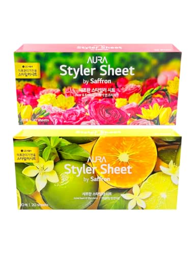 LG Styler Sheets KULOSORY lingettes parfumées freesia et basilic pour soin du linge x20