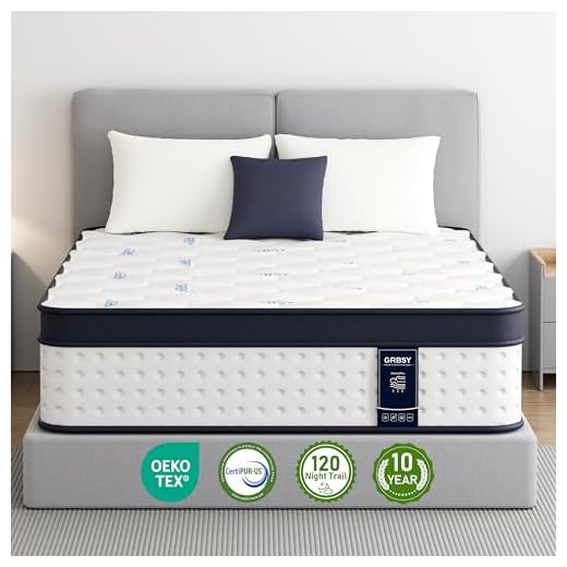 Grbsy Colchón 135x190 cm – Híbrido 30.5cm: 7 Zonas Muelles Ensacados + Espuma Viscoelástica Alta Densidad. Aislamiento Movimiento, Hipoalergénico, Transpirable – Certificados Oeko-Tex y CertiPUR-US