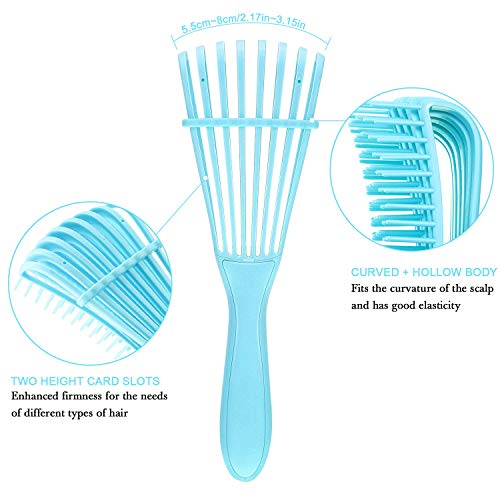 EZ Detangler Hair Brush - Detangler for Curly/Afro 3a-4c Kinky Wavy/Curly/Coily/Thick/Long Hair (Blue) - Image 3